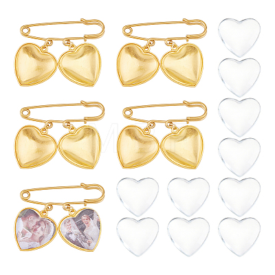 Alloy Brooches Findings JEWB-FH00055-1