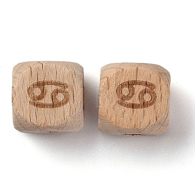 Natural Wood Constellation Beads WOOD-M002-04-1