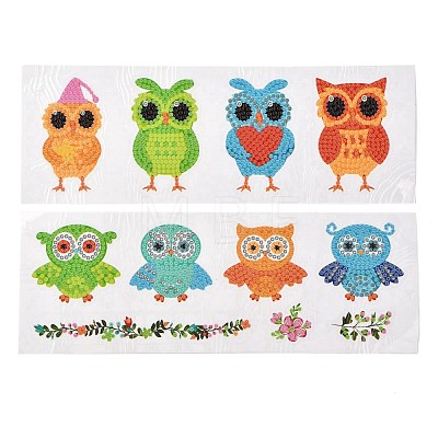 DIY Owl Diamond Painting Stickers Kits For Kids DIY-O016-02-1