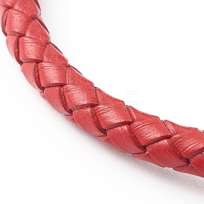 Braided Imitation Cowhide Leather Cord Bracelets for Couple BJEW-JB06443-1