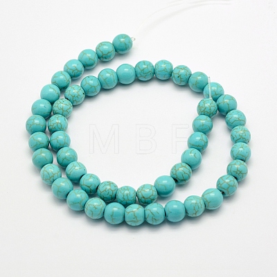 Synthetic Turquoise Beads Strands TURQ-F007-01B-4mm-1