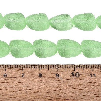 Frosted Handmade Lampwork Beads Strands LAMP-Q041-06C-1