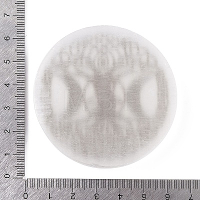 Flat Round Natural Selenite Slice Coasters DJEW-C015-02D-01-1