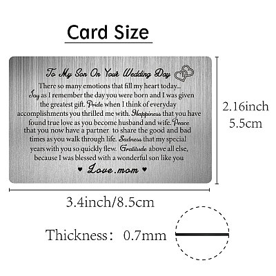 Rectangle 201 Stainless Steel Custom Blank Thermal Transfer Wallet Card DIY-WH0252-008-1