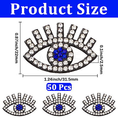 50Pcs Evil Eye Felt Sew on Patches DIY-GF0014-23-1