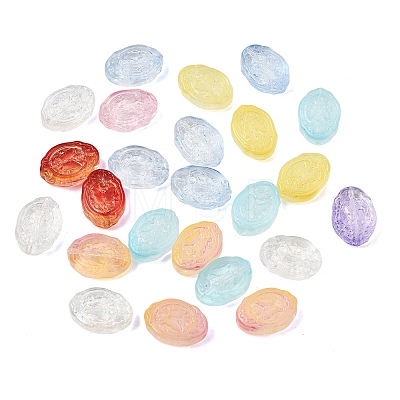 Transparent Handmade Lampwork Beads LA-CBA3B34-02-1