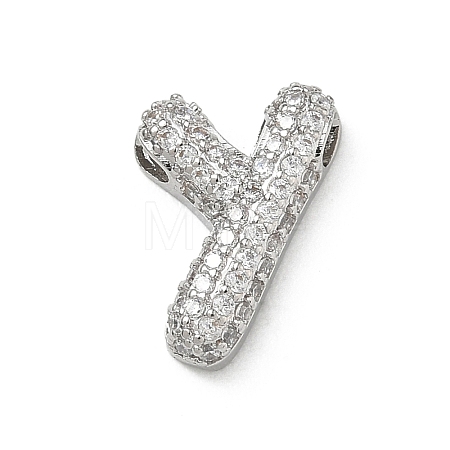 Brass Micro Pave Cubic Zirconia Pendants KK-A300-02P-Y-1