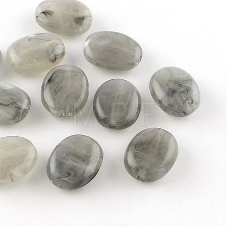 Oval Imitation Gemstone Acrylic Beads OACR-R047-07-1