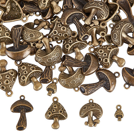 64pcs 4 style Alloy Pendants FIND-SC0004-11-1