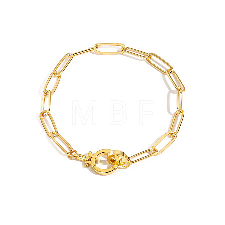 Brass Cable Chains Bracelets for Women FS-WGC8AF4-06-1