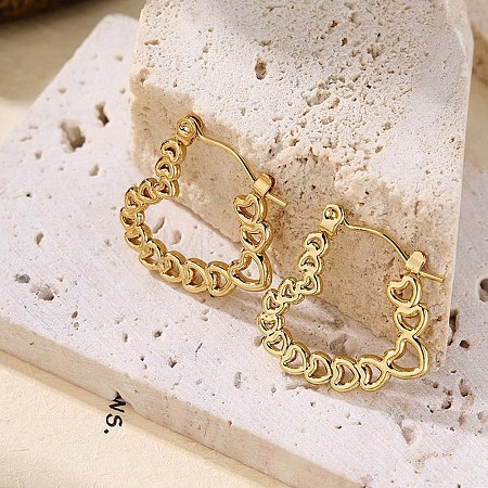 304 Stainless Steel Hoop Earrings EJEW-D364-01G-1