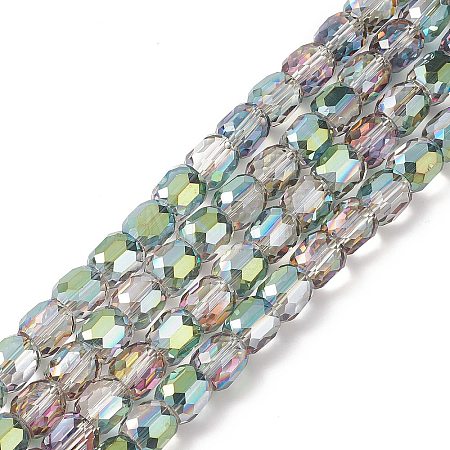 Electroplate Opaque Glass Beads GLAA-F108-10A-14-1