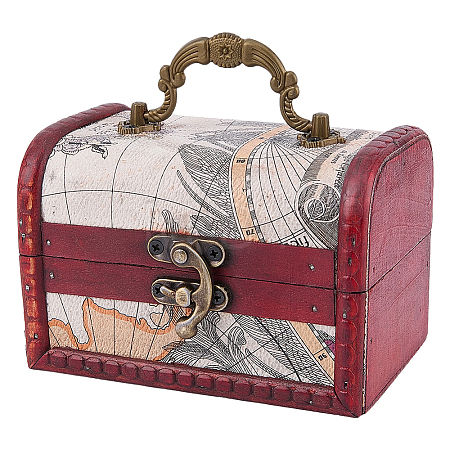 Vintage Wooden Jewelry Boxes AJEW-CL0005-45A-1