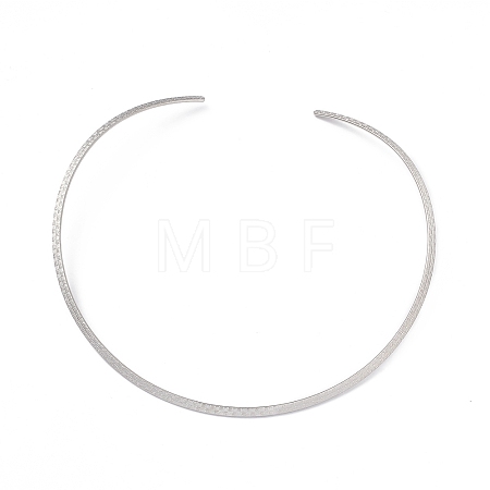 Non-Tarnish 304 Stainless Steel Textured Wire Necklace Making STAS-B036-03P-1