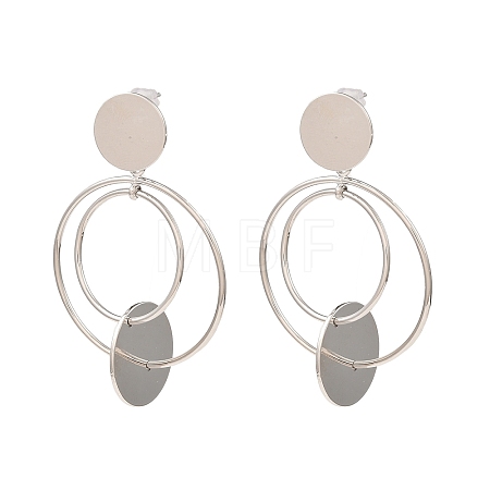 Brass Ear Studs EJEW-P268-05P-1