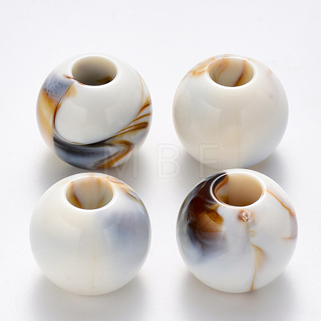 Acrylic Large Hole Beads OACR-R074-03B-03-1