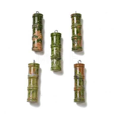 Natural Unakite Pendants G-I340-A05-1