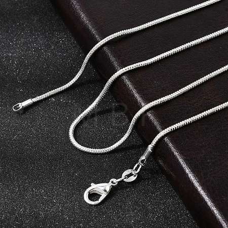 Brass Round Snake Chain Necklaces NJEW-BB10864-16-1