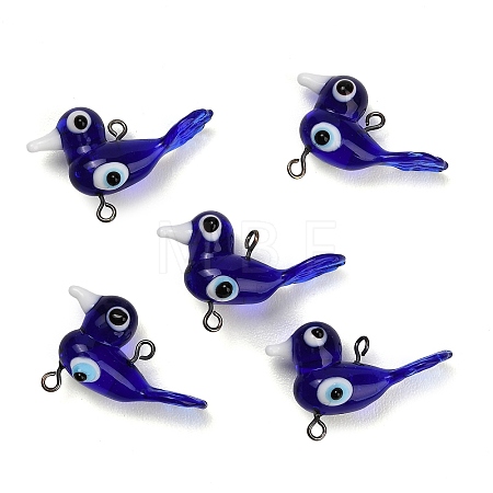 Handmade Lampwork Connector Charms LA-CBA1426-03B-02-1