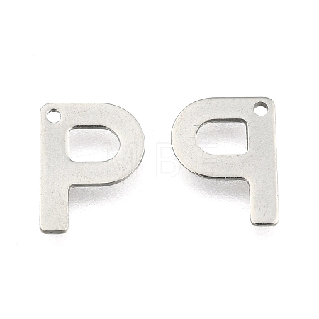 Tarnish Resistant 304 Stainless Steel Letter Charms LS-STAS-O072-P-1