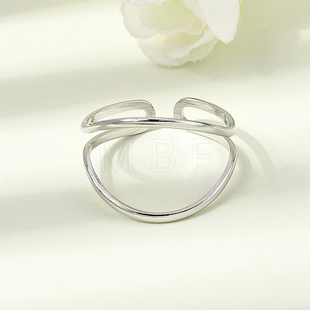 304 Stainless Steel Cuff Open Rings RJEW-P188-02F-P-1