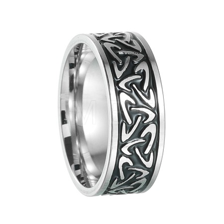 Retro Viking 201 Stainless Steel Finger Rings for Men FS-WGFAFFE-09-1