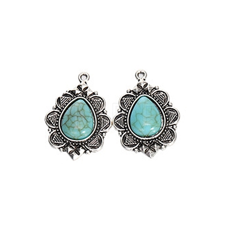 Synthetic Turquoise Pendants PW-WG50367-01-1