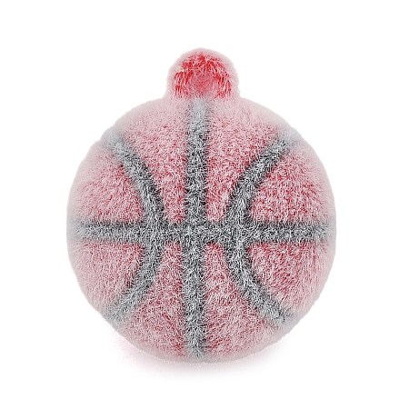 Sports Theme Flocking Silicone Pendants SIL-C012-02A-01-1