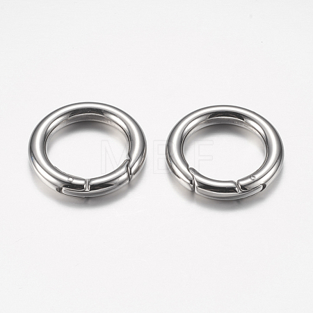 Tarnish Resistant 304 Stainless Steel Spring Gate Rings STAS-O114-038P-1