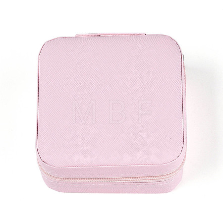 Square PU Leather Jewelry Set Box PAAG-PW0012-05B-1