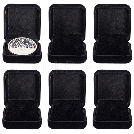 Square Velvet Medal Storage Boxes CON-WH0087-88-1