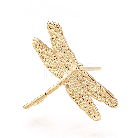 Brass Stud Earring Findings KK-Q735-142G-1