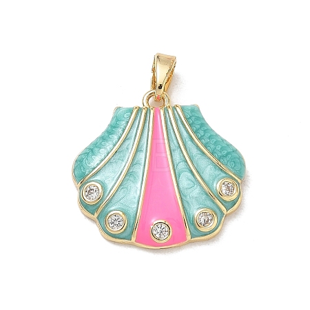 Ocean Brass Enamel Pendants RB-CBA2CEF-03G-02-1