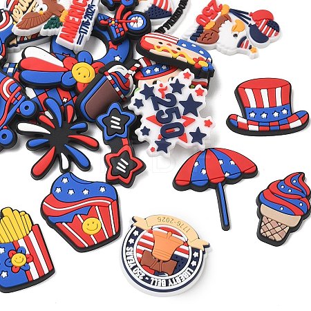 Independence Day PVC Plastic Cabochons PL-CBABCB6-01-1