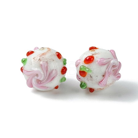 Handmade Bumpy Lampwork Beads FOIL-B001-08D-1