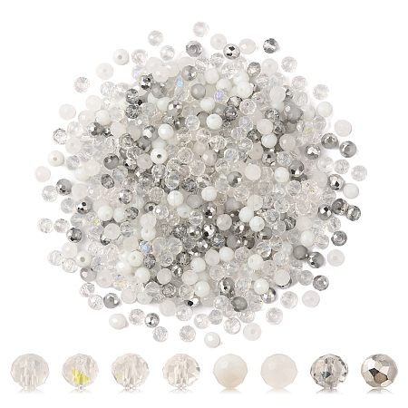 500Pcs Electroplat Opaque Glass Beads EGLA-YW0001-39D-1