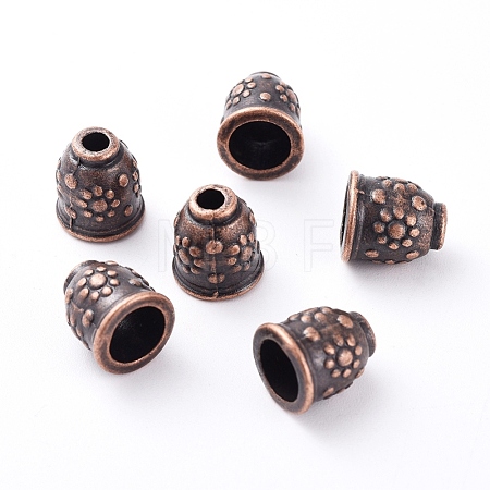 Apetalous Alloy Cord End Caps TIBEB-0672-R-NR-1