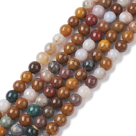 Natural Ocean Jasper Beads Strands G-C102-B01-01-1