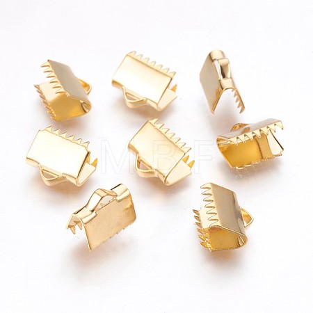 304 Stainless Steel Ribbon Crimp Ends STAS-P220-01G-1