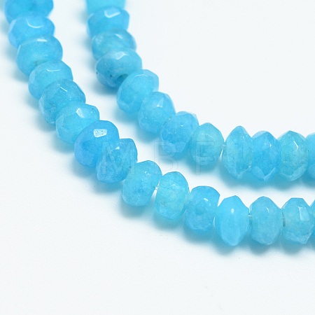 Natural White Jade Bead Strands X-G-R409-3x5-02-1