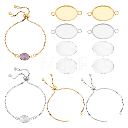 DIY Blank Oval Link Bracelet Making Kit DIY-UN0005-28-1