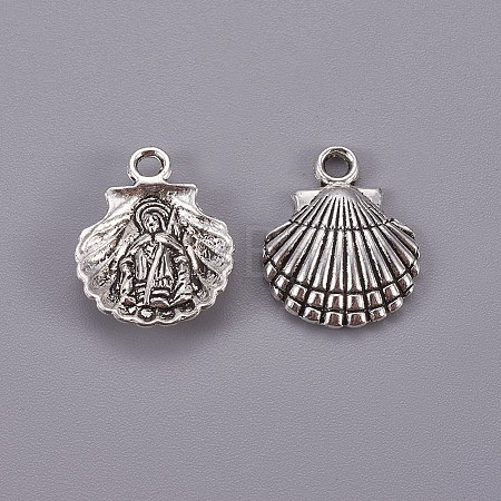 Tibetan Style Alloy Pendants TIBEP-17997-AS-RS-1