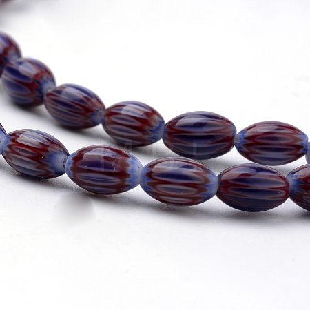Handmade Chevron Lampwork Beads Strands LAMP-S187-01-1