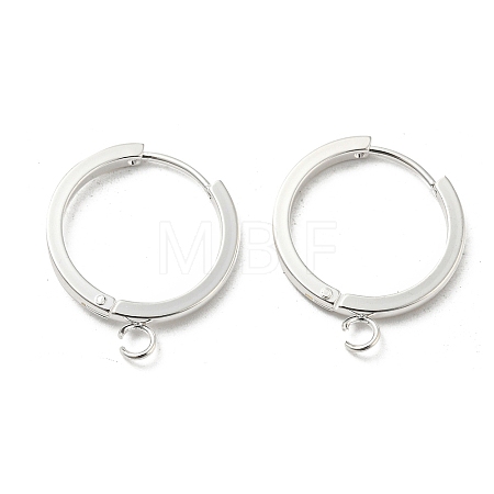 201 Stainless Steel Huggie Hoop Earrings Findings STAS-A167-01H-S-1
