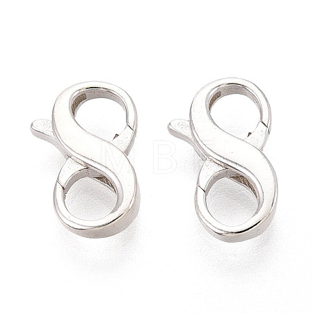 925 Sterling Silver Double Opening Lobster Claw Clasps STER-T008-73S-01-1