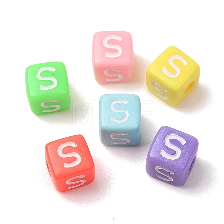 Opaque Acrylic European Beads AC-CBA7A73-01S-1