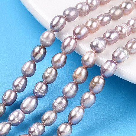 Natural Cultured Freshwater Pearl Beads Strands PEAR-N012-04O-1