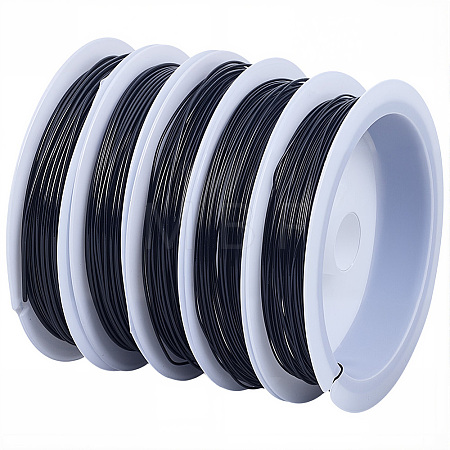 5 Rolls 5 Styles Copper Jewelry Craft Wire CWIR-SC0001-08-1