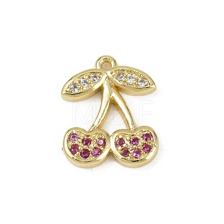 Brass Micro Pave Cubic Zirconia Pendants KK-M322-48G-04-1