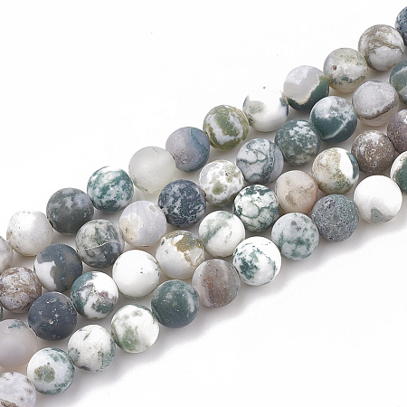 Natural Tree Agate Beads Strands X-G-T106-038-1